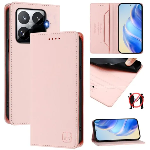 RINA Zaklápacie puzdro pre Xiaomi 15T Pro ružové