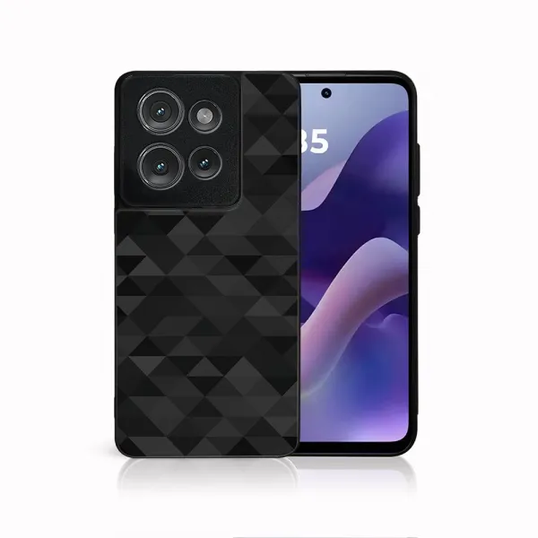MY ART Ochranný kryt pre Motorola Moto G86 5G BLACK TRIANGLES (232)
