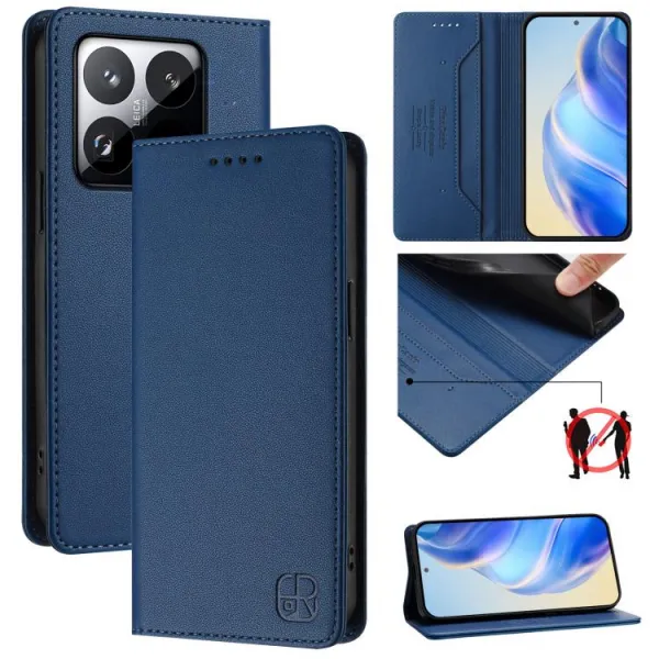 RINA Zaklápacie puzdro pre Xiaomi 15T tmavomodré