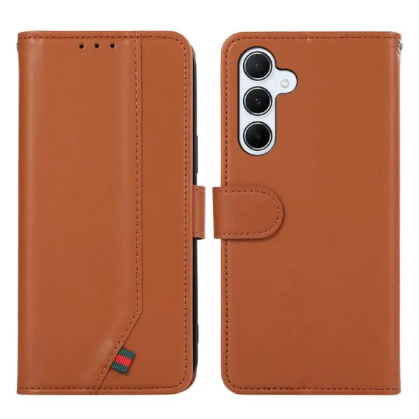 ABEEL DELICATE Peňaženkový obal Samsung Galaxy S25 FE hnedý