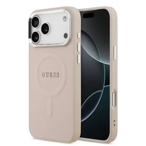 GUESS PU MAGSAFE Ochranný kryt pre Apple iPhone 17 Pro PINK