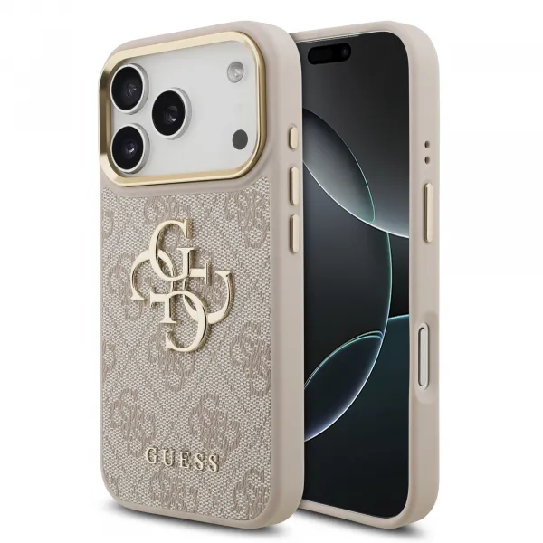 GUESS 4G METAL Ochranný obal pre Apple iPhone 17 Pro PINK