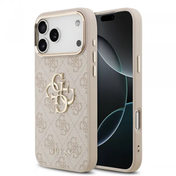 GUESS 4G METAL Ochranný obal pre Apple iPhone 17 Pro Max PINK