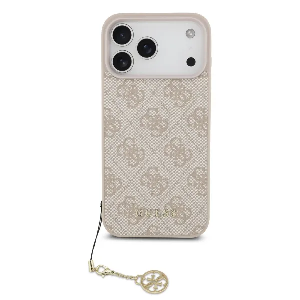 GUESS 4G CHARME Kryt s príveskom Apple iPhone 17 Pro Max PINK