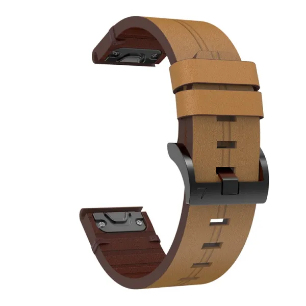 LEATHER Kožený remienok pre Garmin Forerunner 955 svetlohnedý