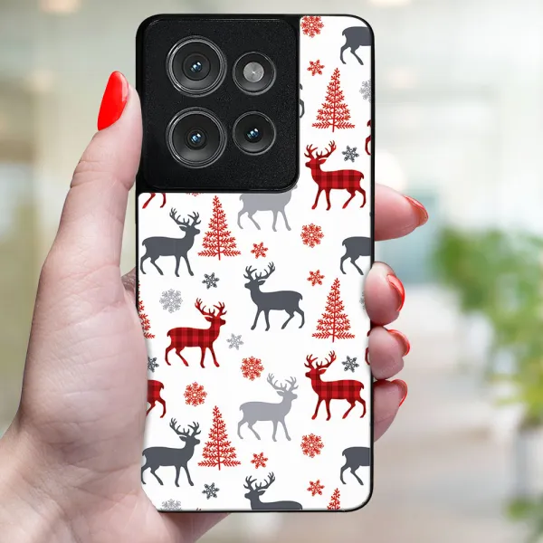 MY ART Kryt s vianočným dizajnom Motorola Moto G86 5G DEER (068)