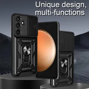 RING CAMERA Kryt s držiakom pre Samsung Galaxy S25 FE zlatý