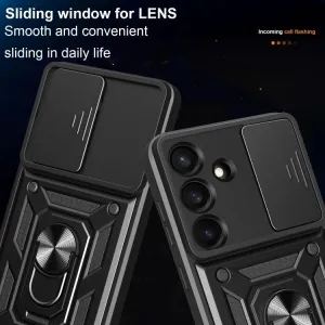 RING CAMERA Kryt s držiakom pre Samsung Galaxy S25 FE zlatý