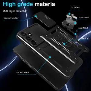RING CAMERA Kryt s držiakom pre Samsung Galaxy S25 FE zlatý
