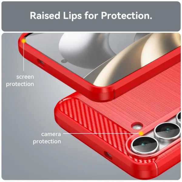 FLEXI TPU Ochranný kryt Samsung Galaxy S25 FE červený