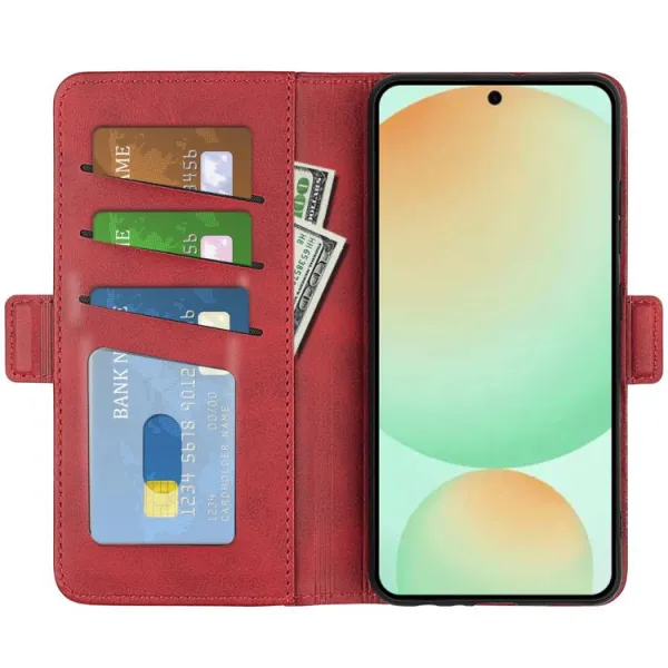 SIDE Peňaženkové puzdro pre Samsung Galaxy S25 FE červené