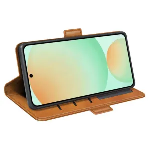 SIDE Peňaženkové puzdro pre Samsung Galaxy S25 FE svetlohnedé