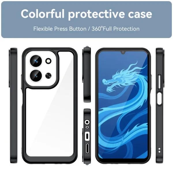CRYSTAL Ochranný kryt pre Xiaomi Redmi 15C / Redmi 15C 5G čierny