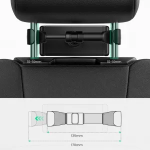 UGREEN Držiak na opierku hlavy na tablet / mobil do auta čierny