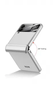 GKK MAGNETIC Plastový obal Samsung Galaxy Z Flip 3 5G strieborný