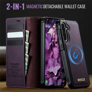 CASEME C49 Peňaženkový kryt 2v1 pre Samsung Galaxy A56 fialový
