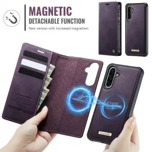 CASEME C49 Peňaženkový kryt 2v1 pre Samsung Galaxy A56 fialový