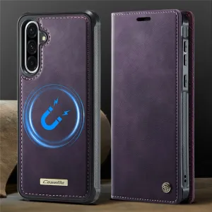 CASEME C49 Peňaženkový kryt 2v1 pre Samsung Galaxy A56 fialový