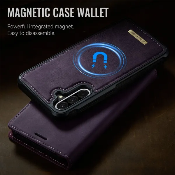 CASEME C49 Peňaženkový kryt 2v1 pre Samsung Galaxy A56 fialový