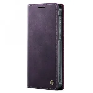 CASEME C49 Peňaženkový kryt 2v1 pre Samsung Galaxy A56 fialový