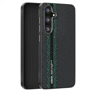 ABEEL RELIEF Ochranný kryt pre Samsung Galaxy S25 FE BLACK-GREEN