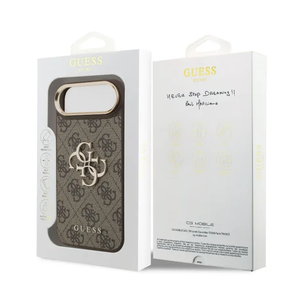 GUESS 4G METAL Ochranný obal pre Apple iPhone Air BROWN