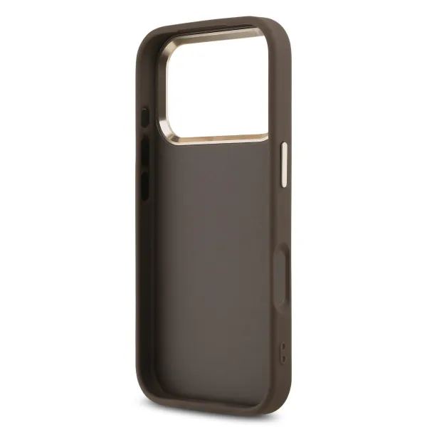 GUESS 4G METAL Ochranný obal pre Apple iPhone 17 Pro Max BROWN