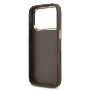 GUESS 4G METAL Ochranný obal pre Apple iPhone 17 Pro Max BROWN