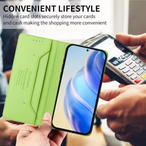 RINA Zaklápacie puzdro pre Xiaomi 15T svetlozelené