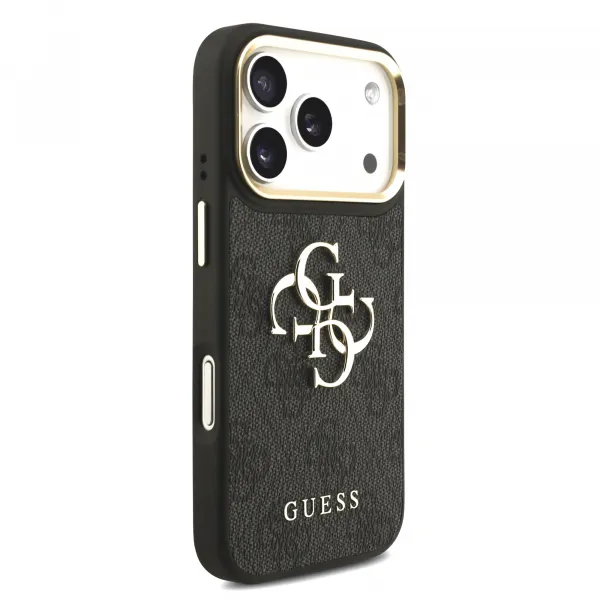 GUESS 4G METAL Ochranný obal pre Apple iPhone 17 Pro GREY