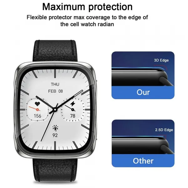 PROTEMIO 3x Ochranná fólia pre Amazfit Active 2 (Square)