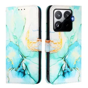 ART MARBLE Peňaženkový kryt pre Xiaomi 15T Pro GREEN