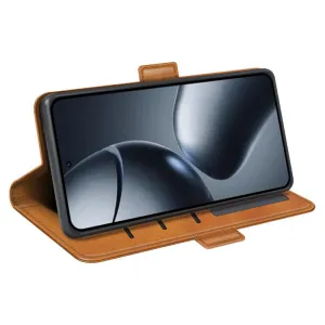 SIDE Peňaženkové puzdro pre Xiaomi 15T svetlohnedé