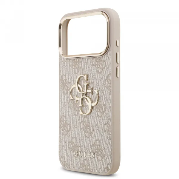GUESS 4G METAL Ochranný obal pre Apple iPhone 17 Pro Max PINK
