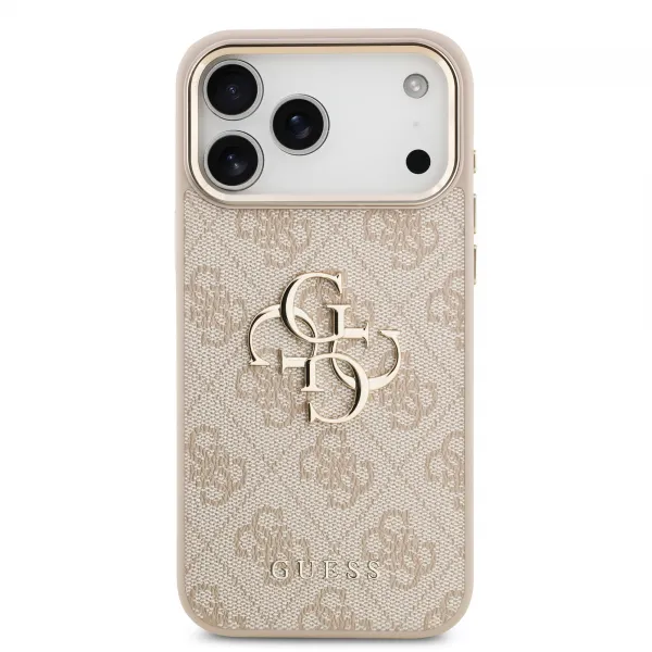 GUESS 4G METAL Ochranný obal pre Apple iPhone 17 Pro Max PINK