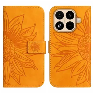 ART SUNFLOWER Peňaženkový kryt so šnúrkou pre Xiaomi 15T Pro oranžový