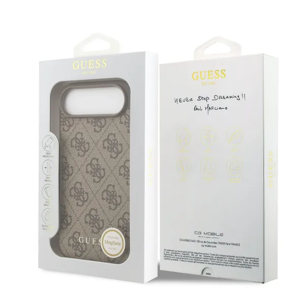 GUESS 4G CHARM Kryt s príveskom Apple iPhone Air BROWN