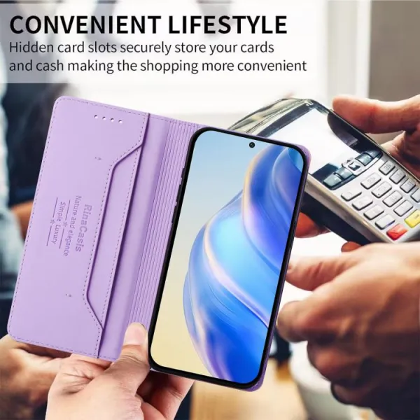RINA Zaklápacie puzdro pre Xiaomi 15T Pro svetlofialové