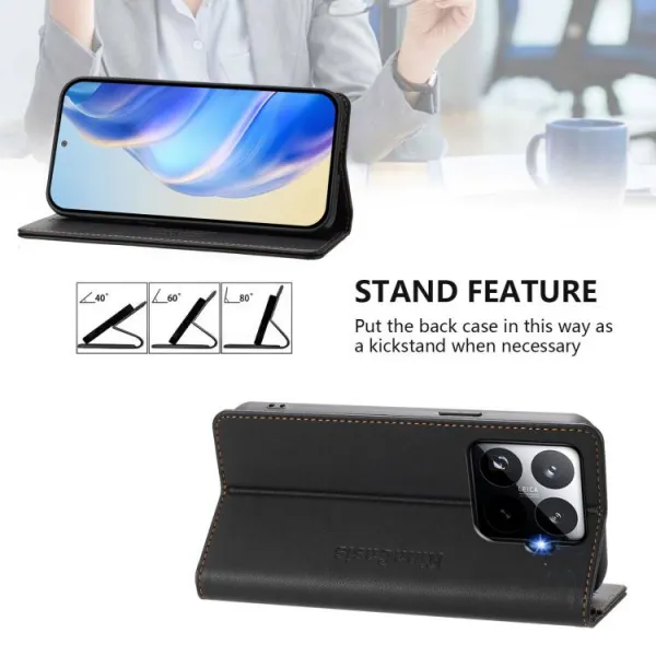 RINA Zaklápacie puzdro pre Xiaomi 15T Pro čierne