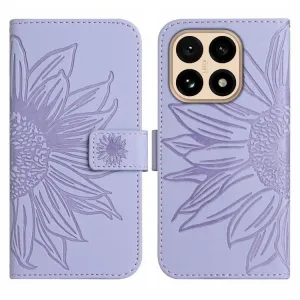 ART SUNFLOWER Peňaženkový kryt so šnúrkou pre Xiaomi 15T fialový