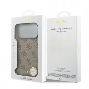 GUESS 4G CHARME Kryt s príveskom Apple iPhone 17 Pro Max BROWN
