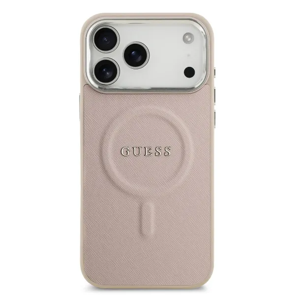 GUESS PU MAGSAFE Ochranný kryt pre Apple iPhone 17 Pro PINK