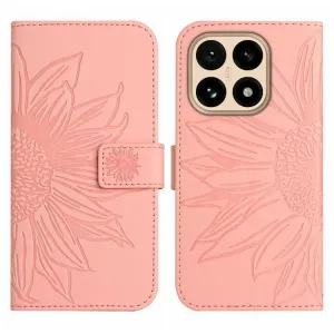 ART SUNFLOWER Peňaženkový kryt so šnúrkou pre Xiaomi 15T ružový