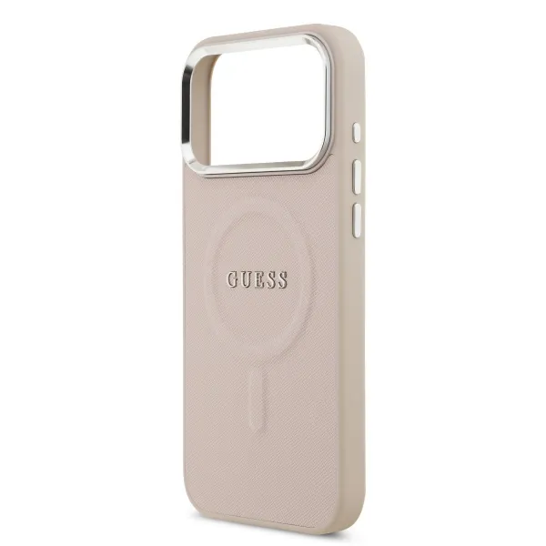 GUESS PU MAGSAFE Ochranný kryt pre Apple iPhone 17 Pro PINK
