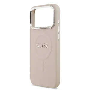 GUESS PU MAGSAFE Ochranný kryt pre Apple iPhone 17 Pro PINK