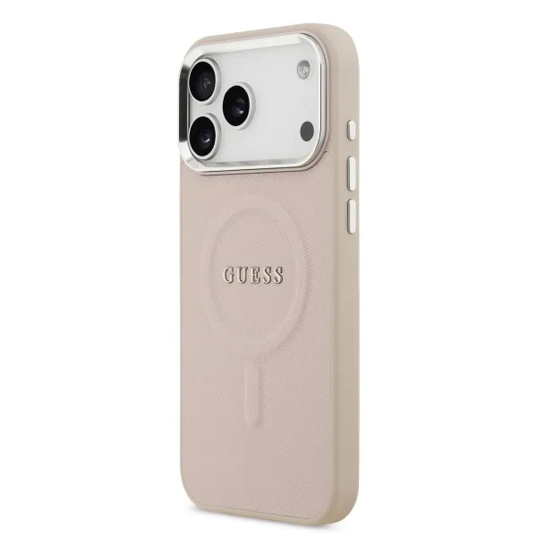 GUESS PU MAGSAFE Ochranný kryt pre Apple iPhone 17 Pro PINK
