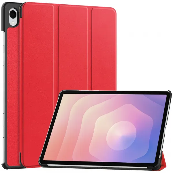 LEATHER Zaklápací kryt pre Samsung Galaxy Tab S11 červený