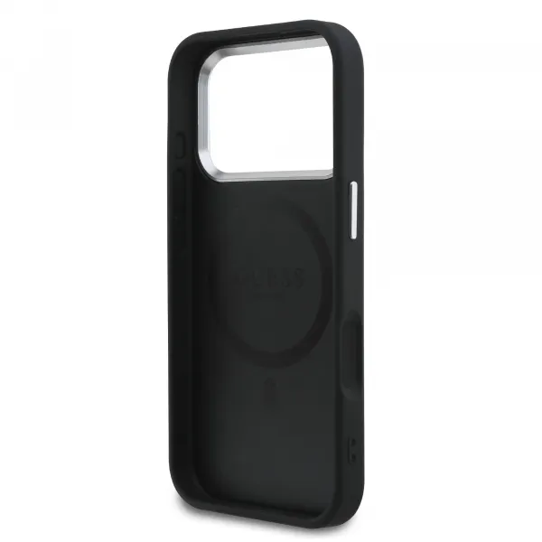 GUESS PU MAGSAFE Ochranný kryt pre Apple iPhone 17 Pro BLACK