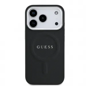 GUESS PU MAGSAFE Ochranný kryt pre Apple iPhone 17 Pro BLACK