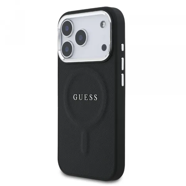 GUESS PU MAGSAFE Ochranný kryt pre Apple iPhone 17 Pro BLACK